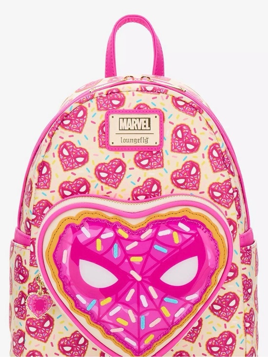 Marvel Handbags - Loungefly Marvel Spider-Man Sprinkle Donut Mask Backpack NWT BoxLunch Exclusive